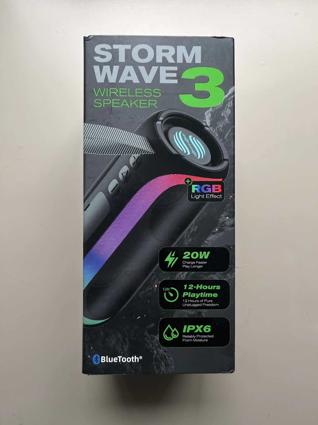 Storm Wave 3 Wireless Speaker - RGB, Waterproof - photo 3