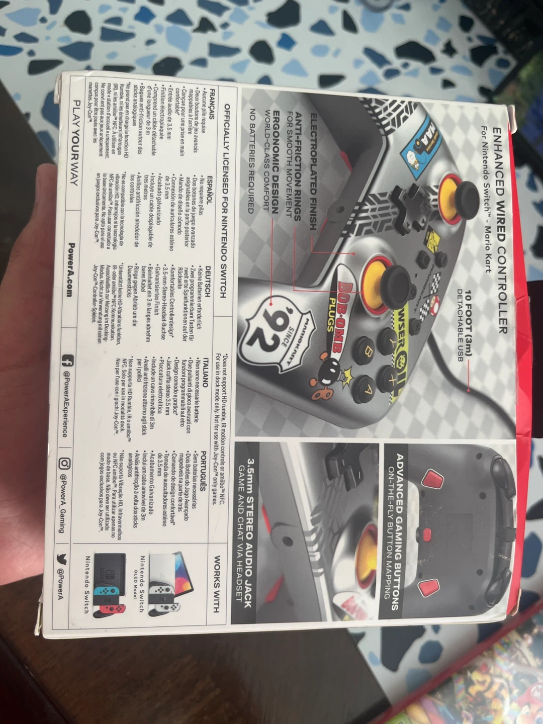 New PowerA Wired Controller for Nintendo Switch and Mario Kart - photo 3