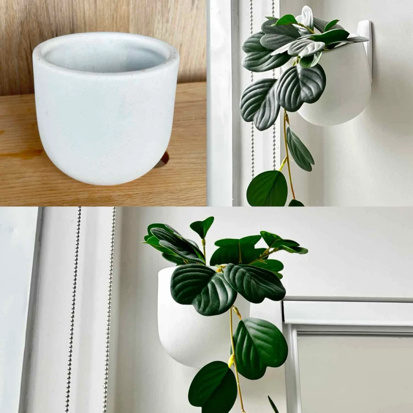 West elm white wall planters thumbnail