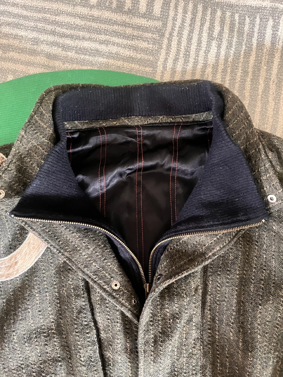 Vintage Wool Blend Bomber Jacket - photo 3