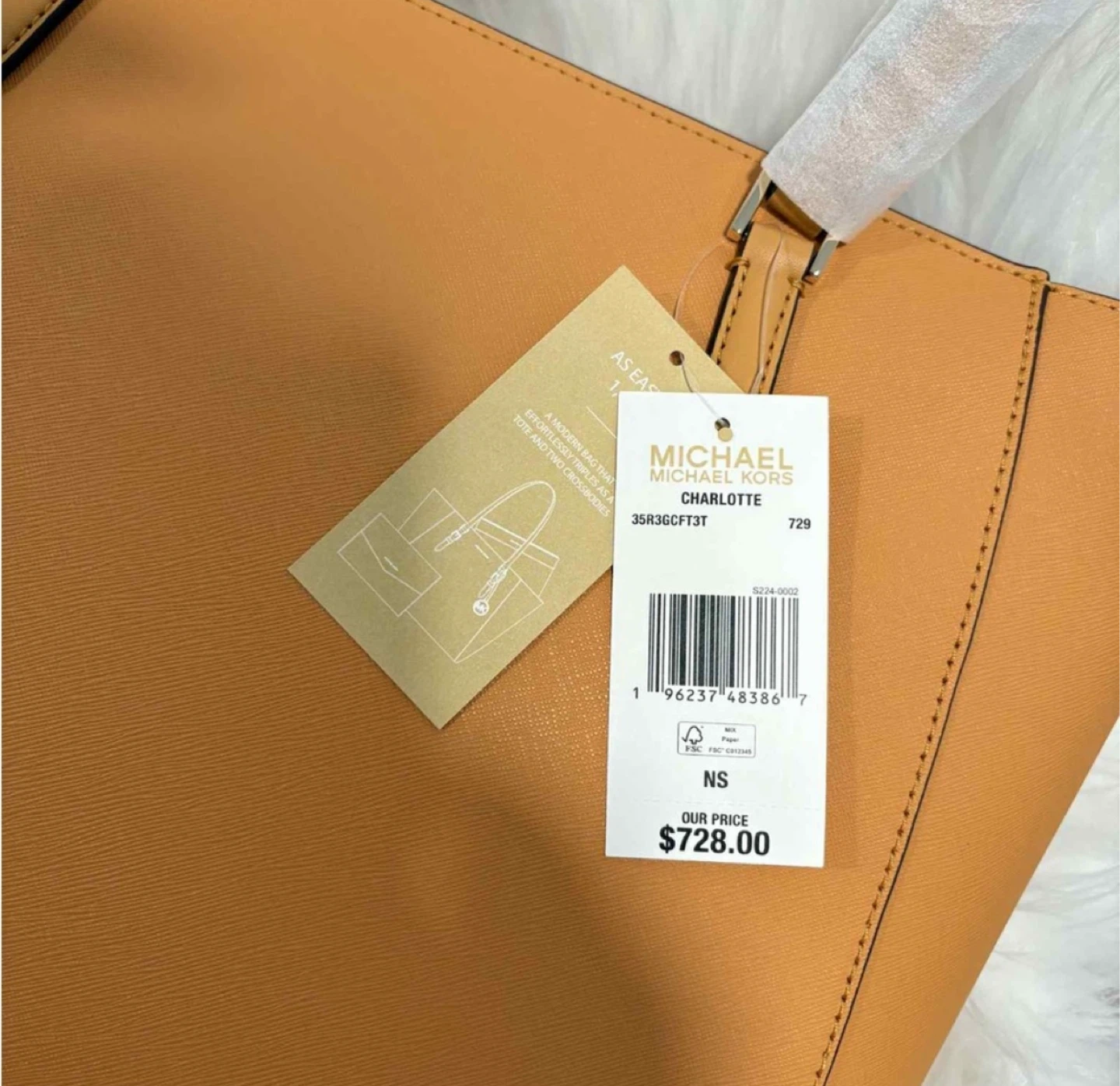 Charlotte Large Leather and Signature Logo 3-in-1 Tote Bag - photo 4