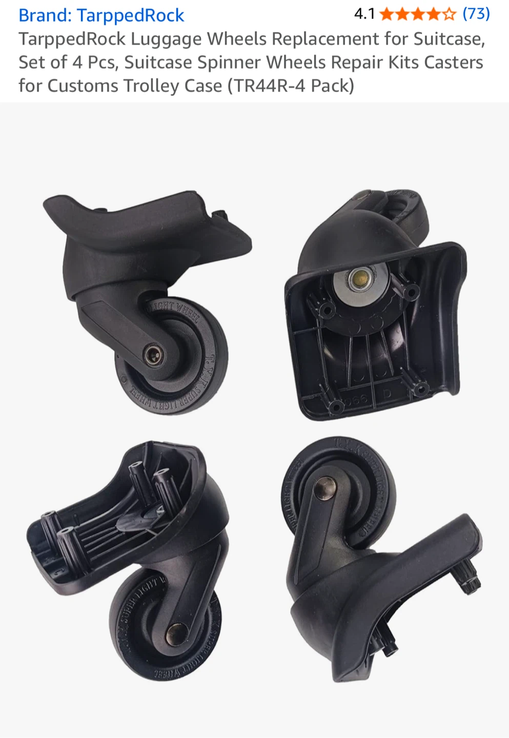 Brand New Luggage Wheel Replacement Kit (4 Pcs) - photo 3