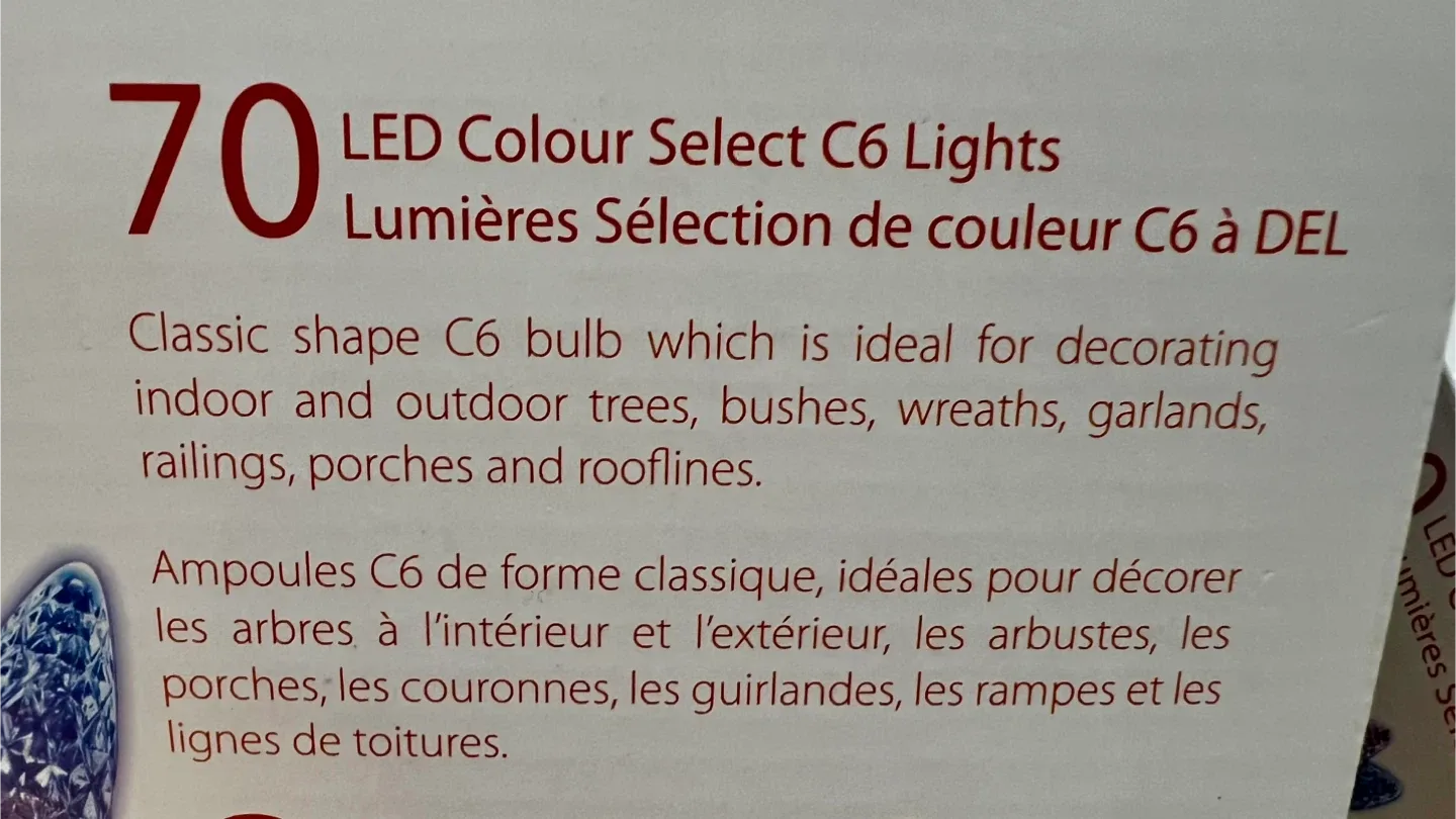 Christmas lights - 70 LED Colour Select C6 Lights - NEW image indicator(4)