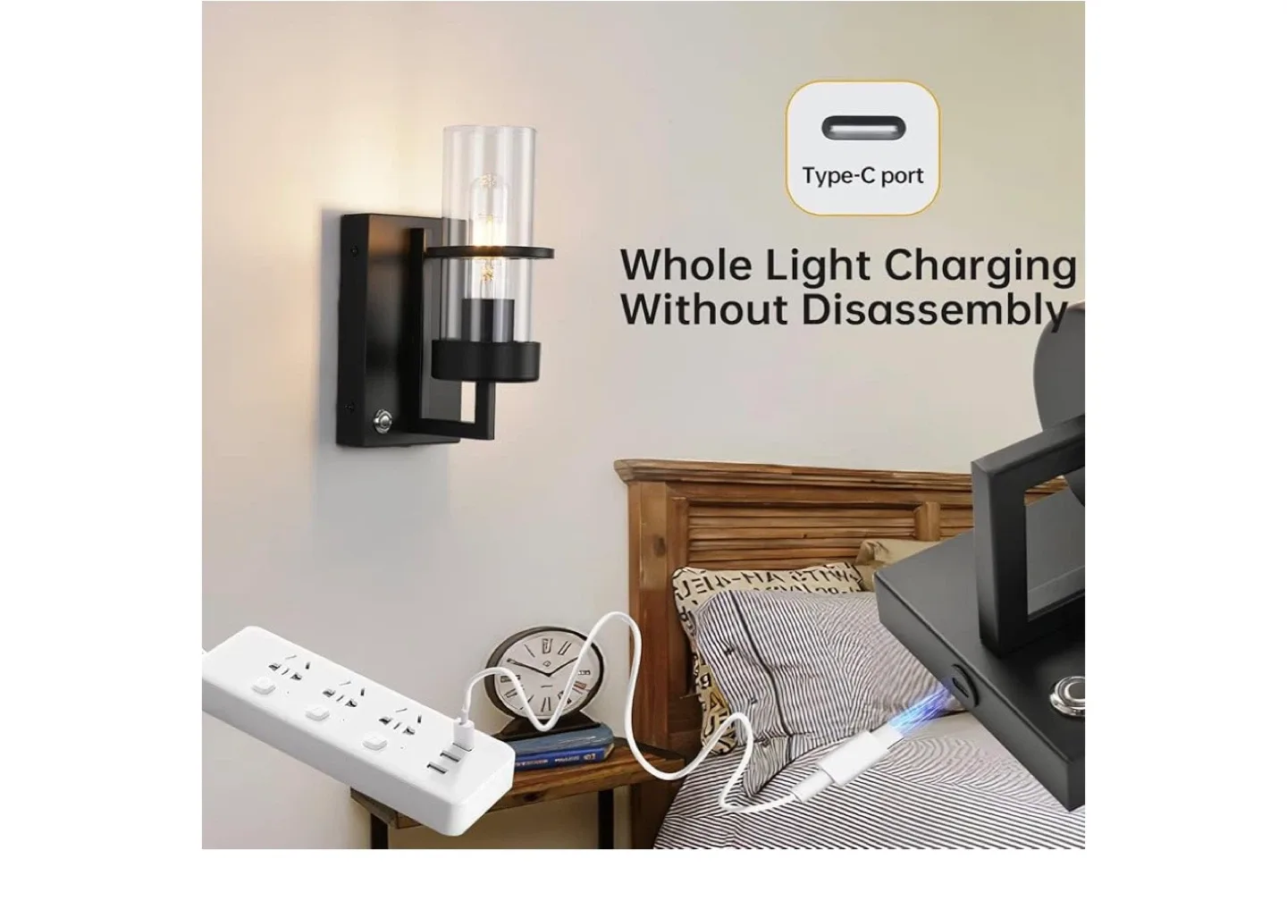 HOXIYA Modern Glass Shade Wall Sconce image indicator(2)