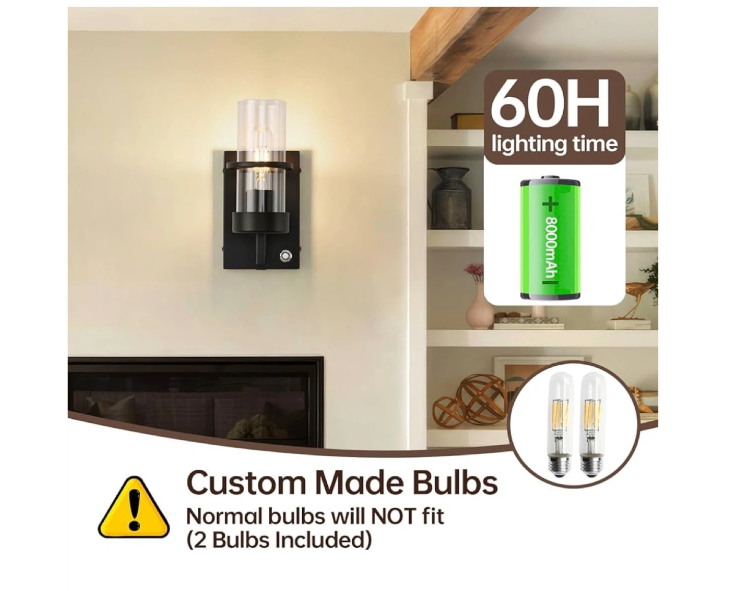 HOXIYA Modern Glass Shade Wall Sconce - photo 4