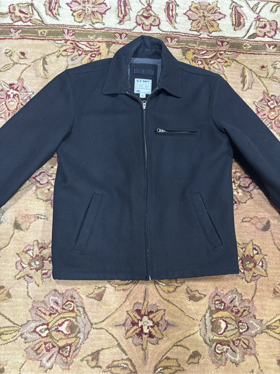 Men’s short casual wool jacket - large thumbnail