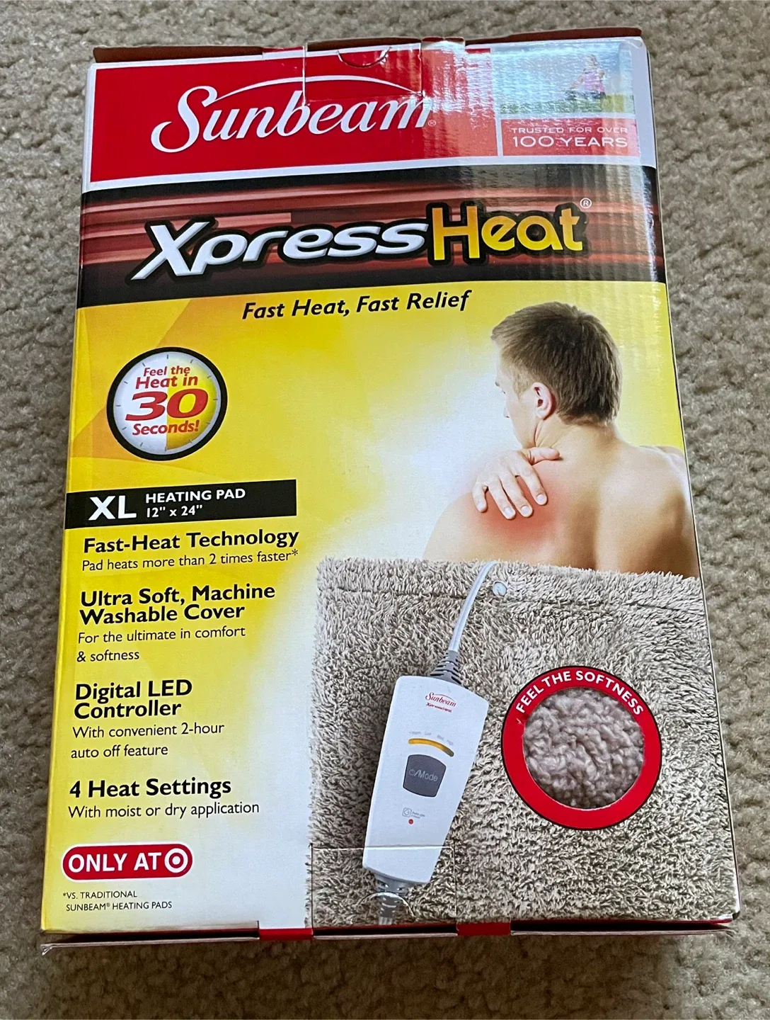 Sunbeam XpressHeat XL Heating Pad - Like New! image indicator(2)