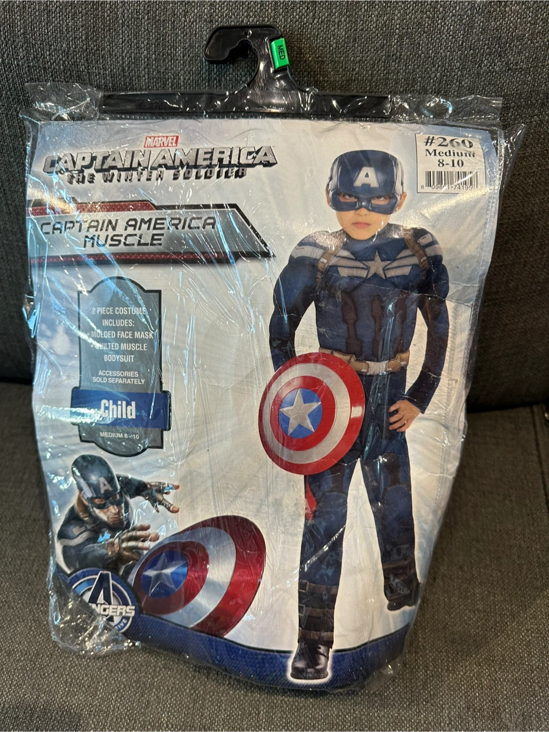 Captain America Muscle Costume - Medium (8-10)