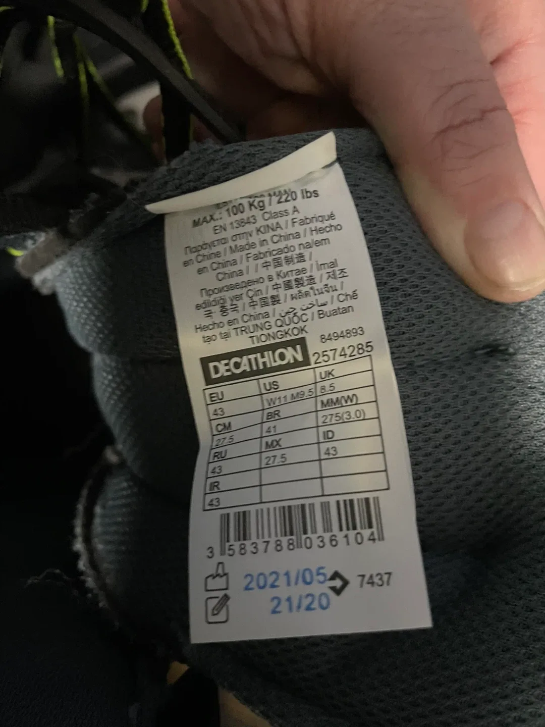 New Decathlon Oxelo Fit 5 Inline Skates - US 9.5 image indicator(3)