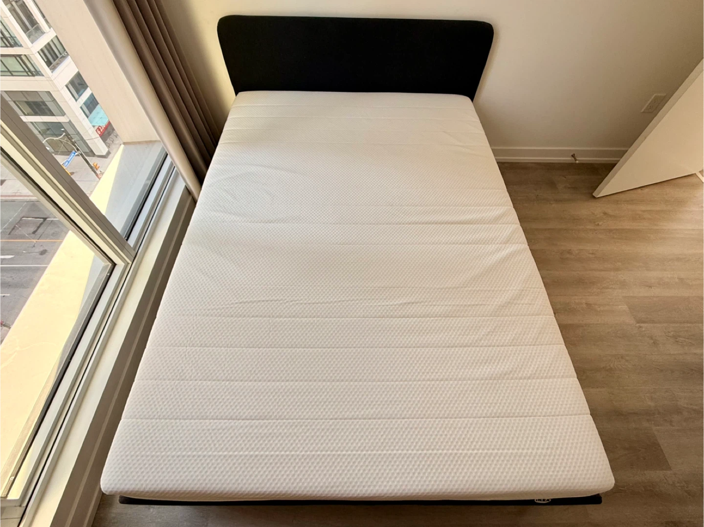 Two IKEA Akrehamn Foam Mattresses, Firm/White, Full – Like New! - photo 3