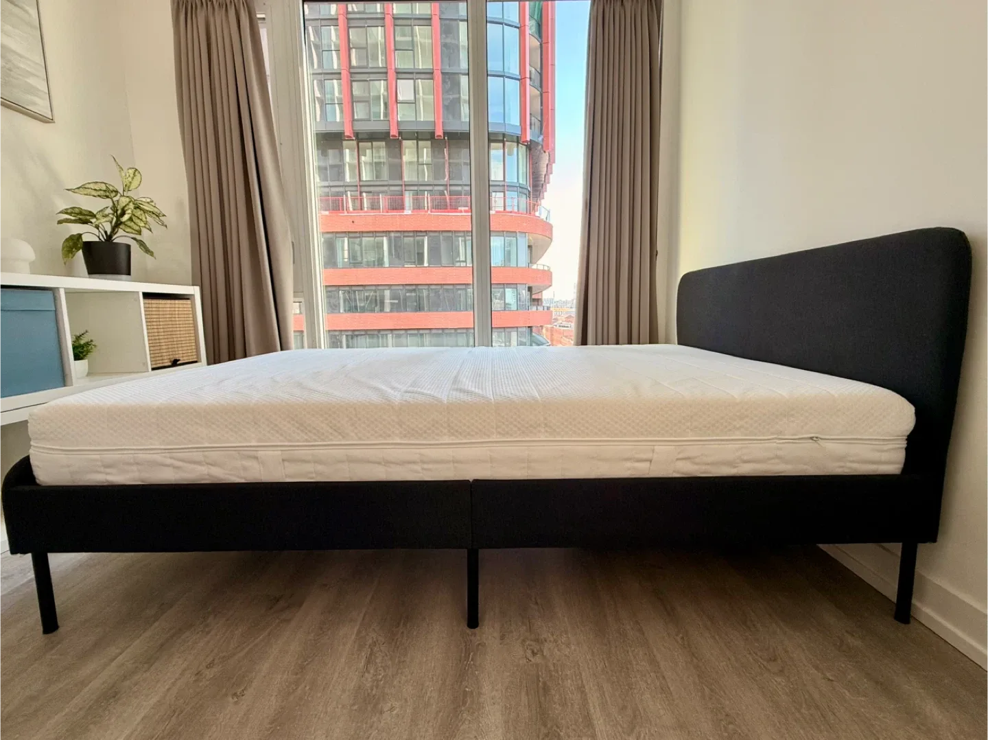 Two IKEA Akrehamn Foam Mattresses, Firm/White, Full – Like New! thumbnail