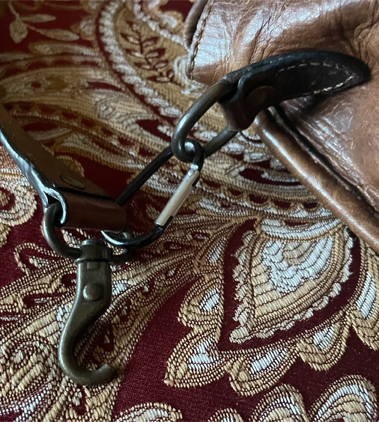 Frye Brown Leather Messenger Bag image indicator(7)