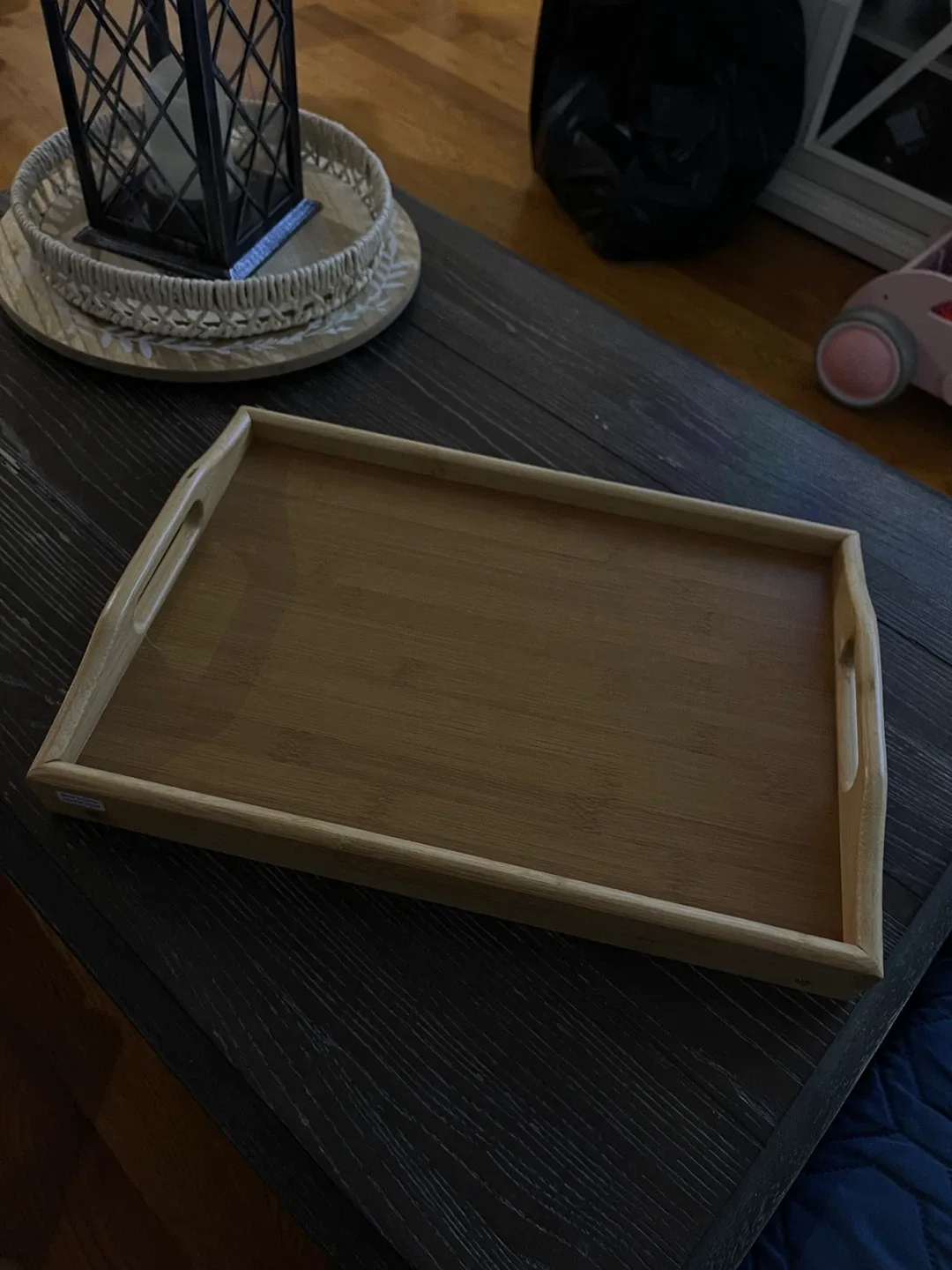 Bamboo Bed Tray Table with Folding Legs image indicator(2)