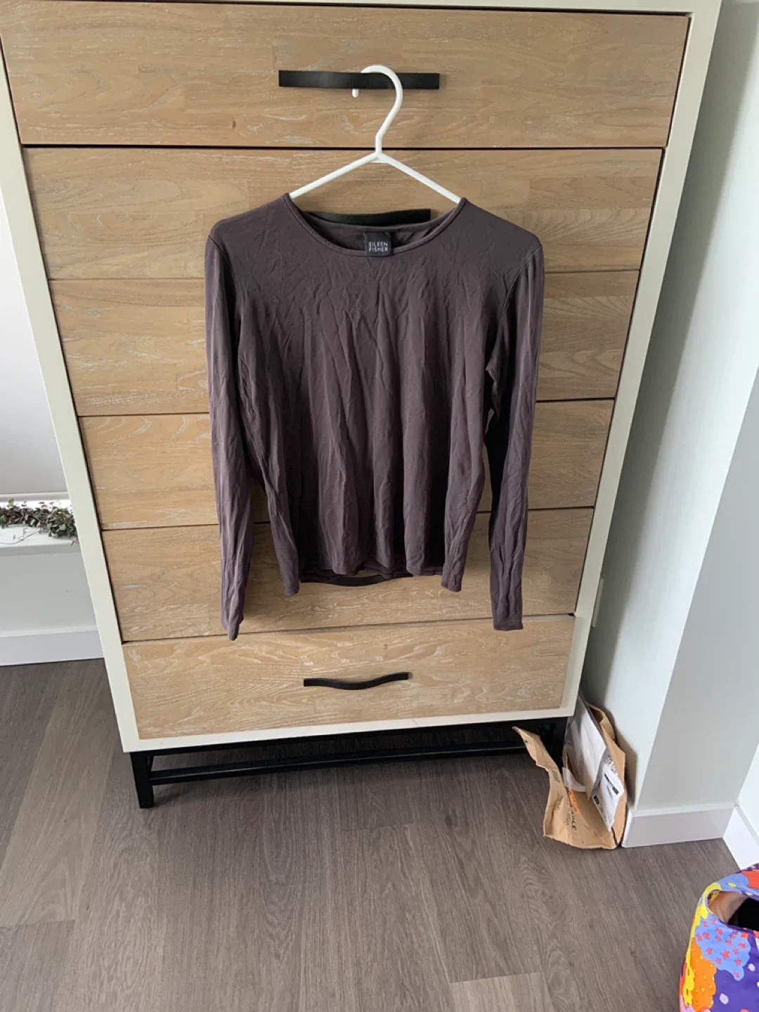 Eileen Fisher Brown Long Sleeve Top