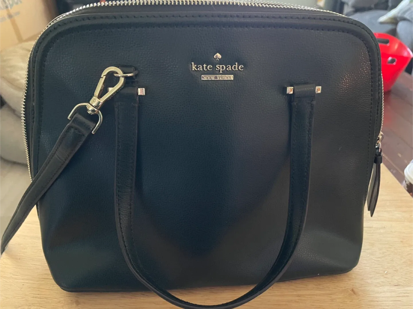 Kate Spade Dark Green Satchel thumbnail