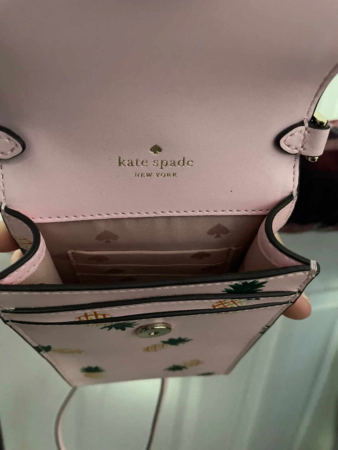 Kate Spade Pink Pineapple Phone Crossbody Bag - photo 3