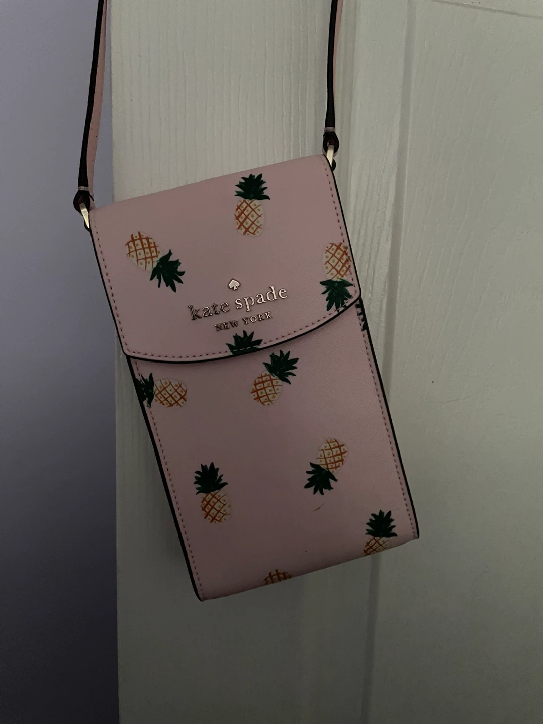 Kate Spade Pink Pineapple Phone Crossbody Bag