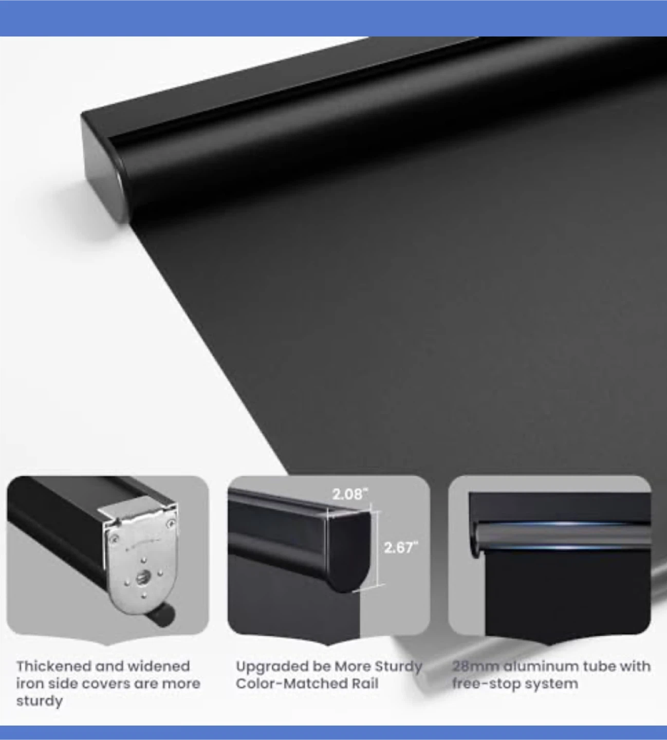 Blackout Roller Shade - Black - photo 5