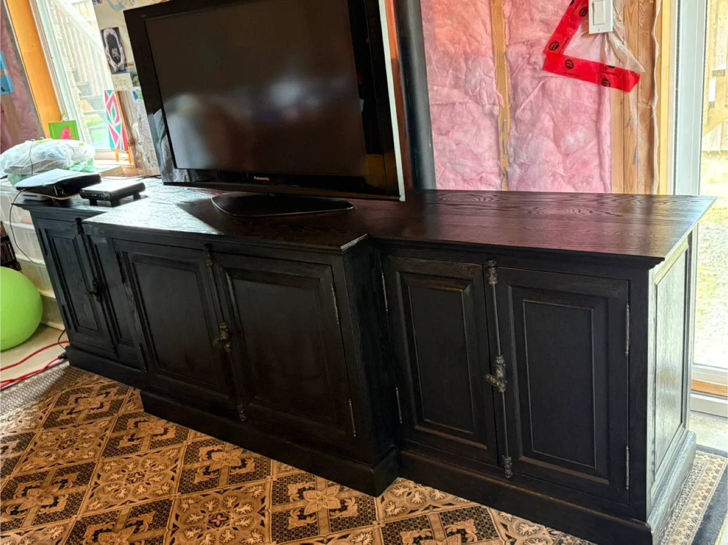 RH French Panel Media Console  107”W x 32”H x 24”D image indicator(2)