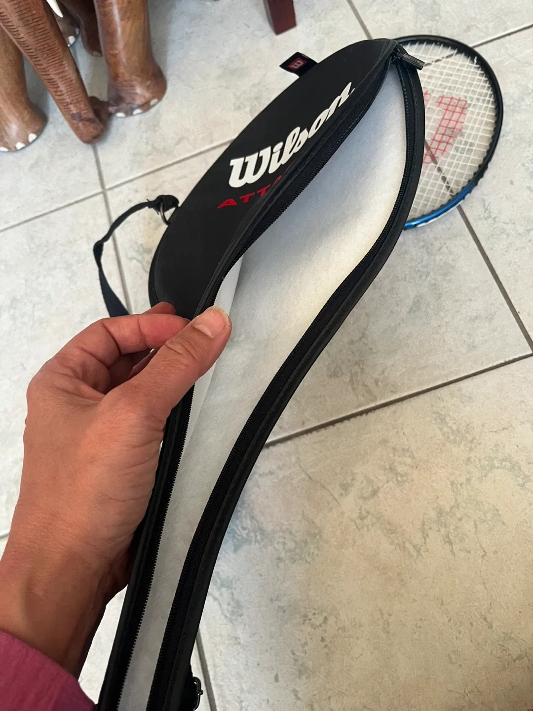 Wilson Attacker Badminton Racket with Case image indicator(4)