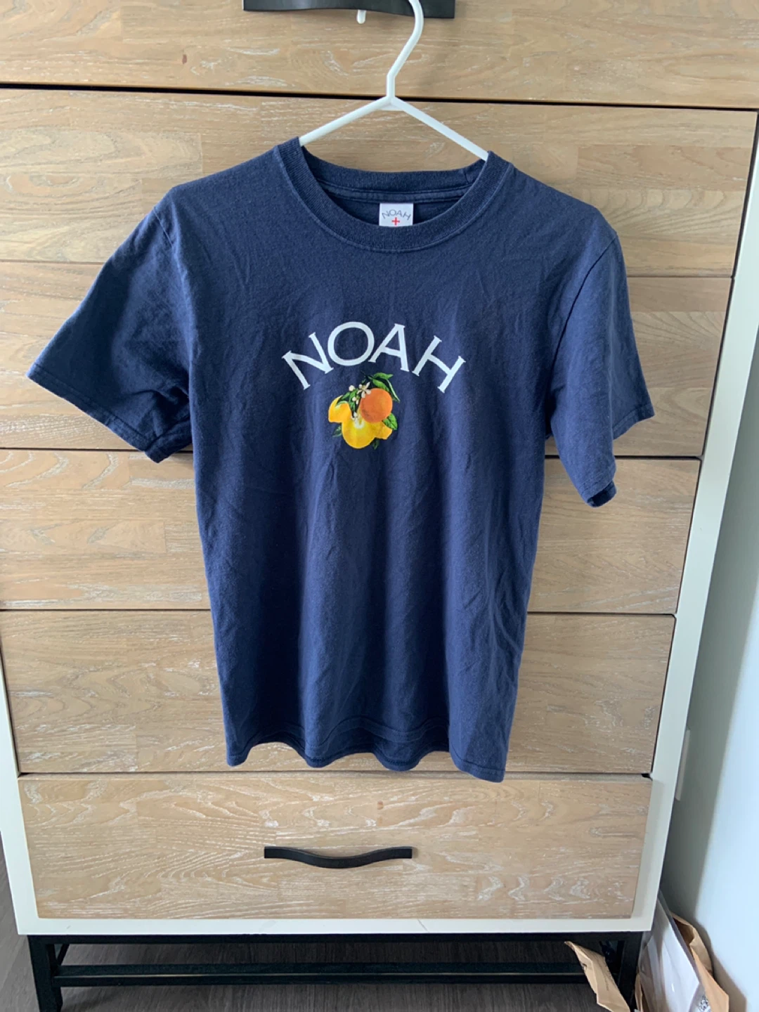 Noah Navy T-Shirt with Orange Graphic - photo 3