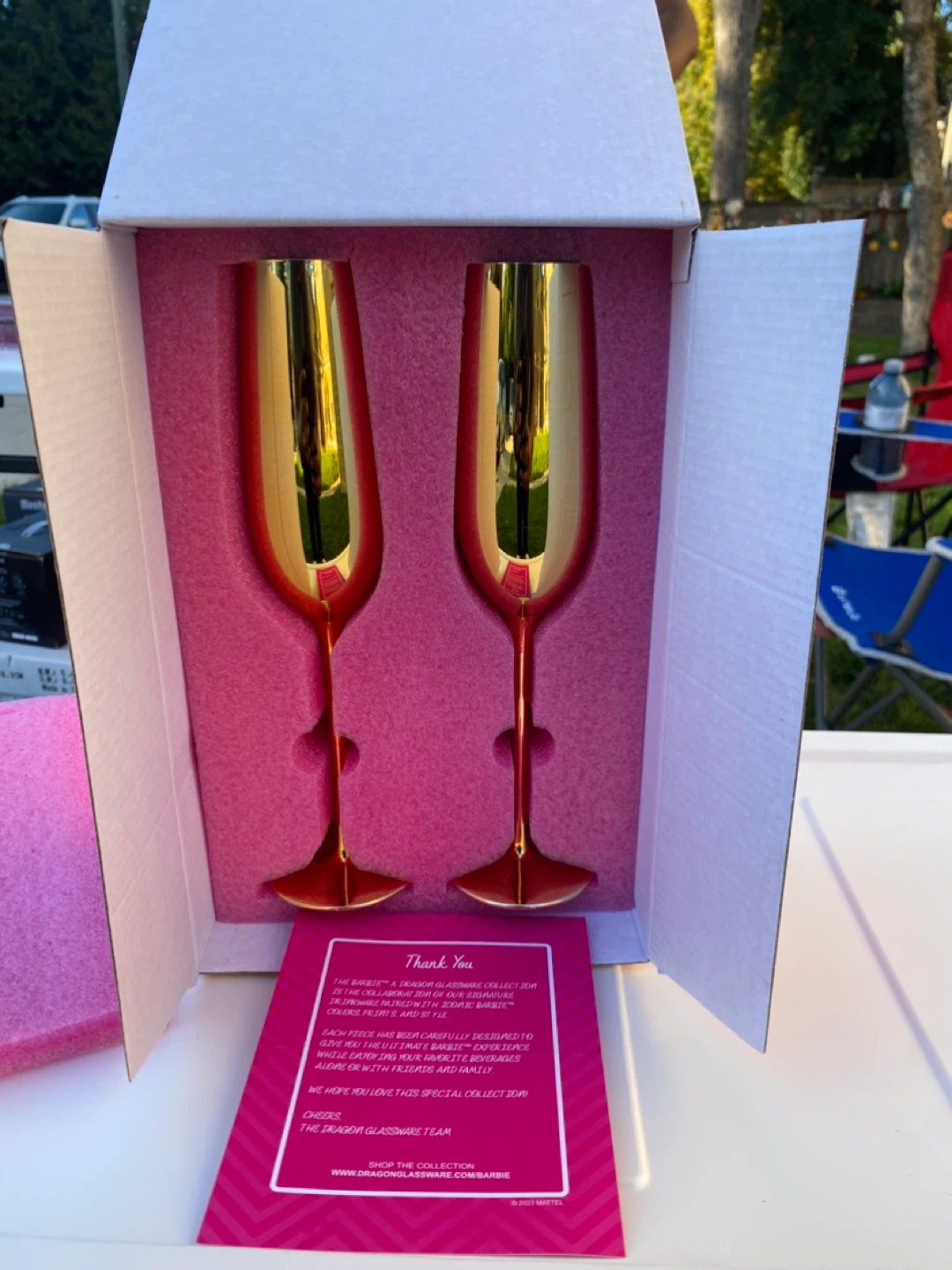 Barbie Dreamhouse 60th Anniversary Champagne Flutes - New