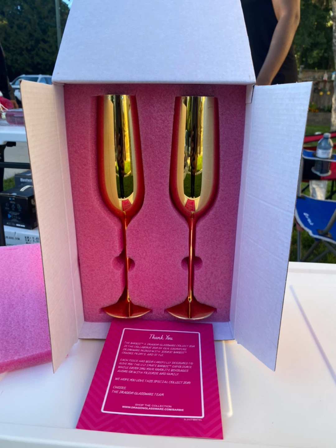 Barbie Dreamhouse 60th Anniversary Champagne Flutes - New - photo 2