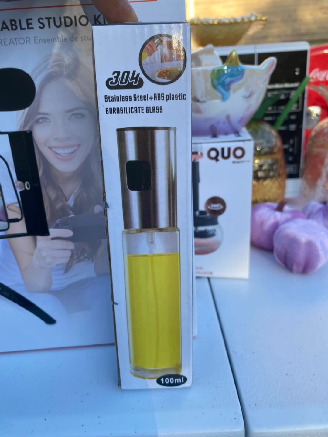 QUO Oil Sprayer 100ml - Stainless Steel + ABS Plastic