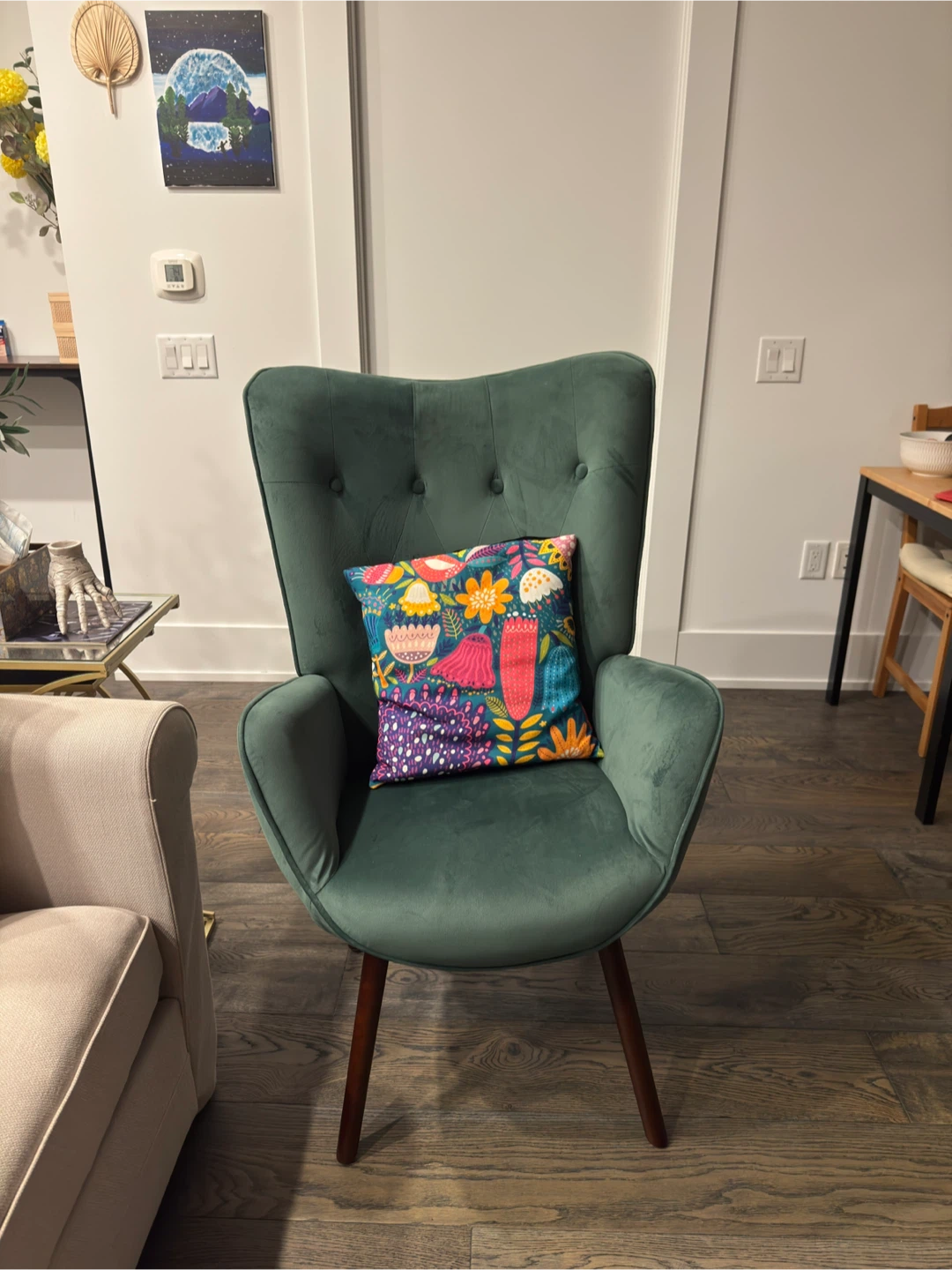 Wayfair Green Velvet Accent Chair - photo 2