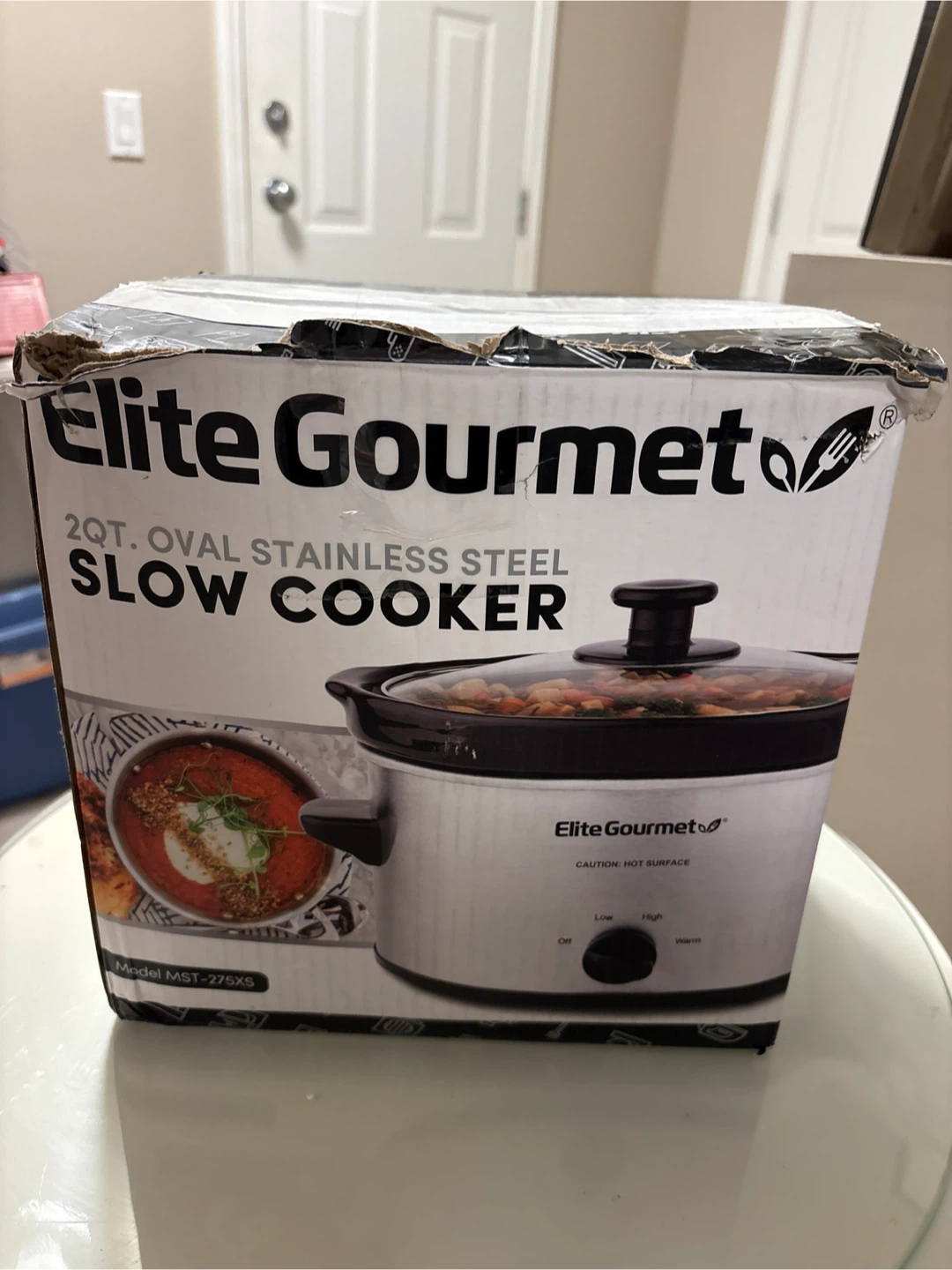 Elite Gourmet 2QT Stainless Steel Slow Cooker