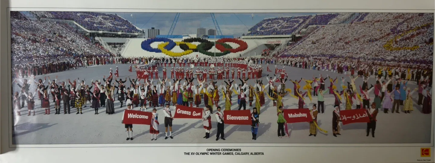 2 vintage Calgary 1988, Opening Ceremony commemorative posters.