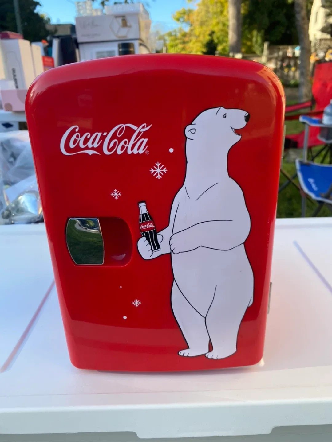 Coca-Cola Polar Bear Mini Fridge thumbnail