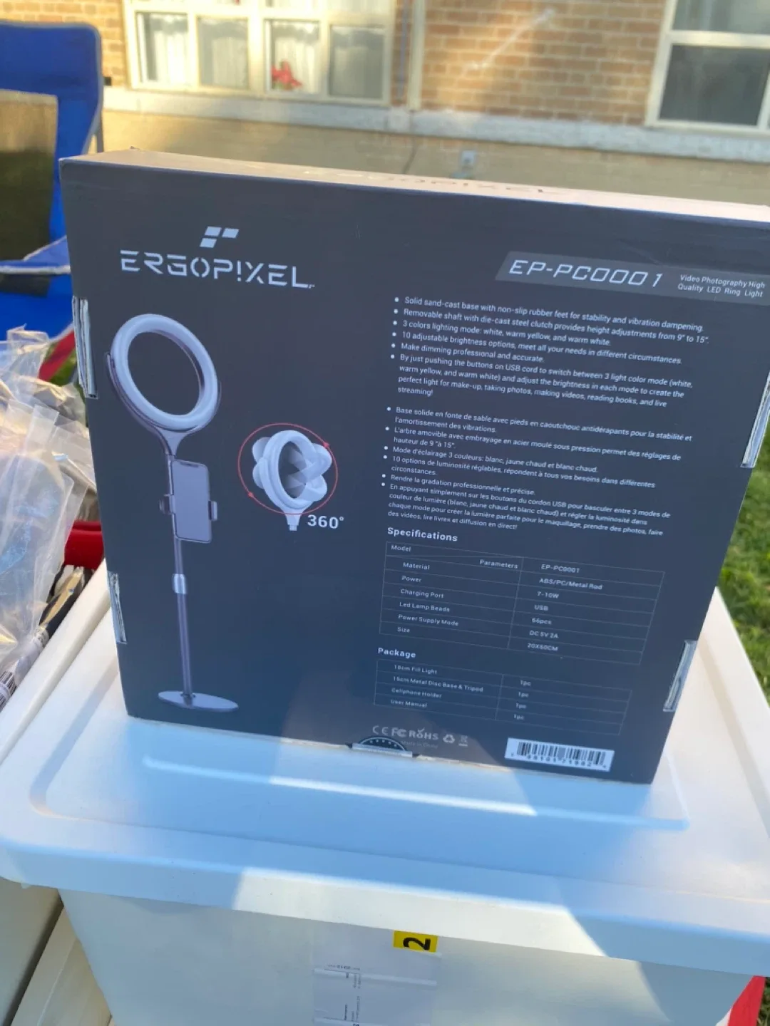 Ergopixel EP-PC0001 LED Ring Light Desktop Stand image indicator(2)