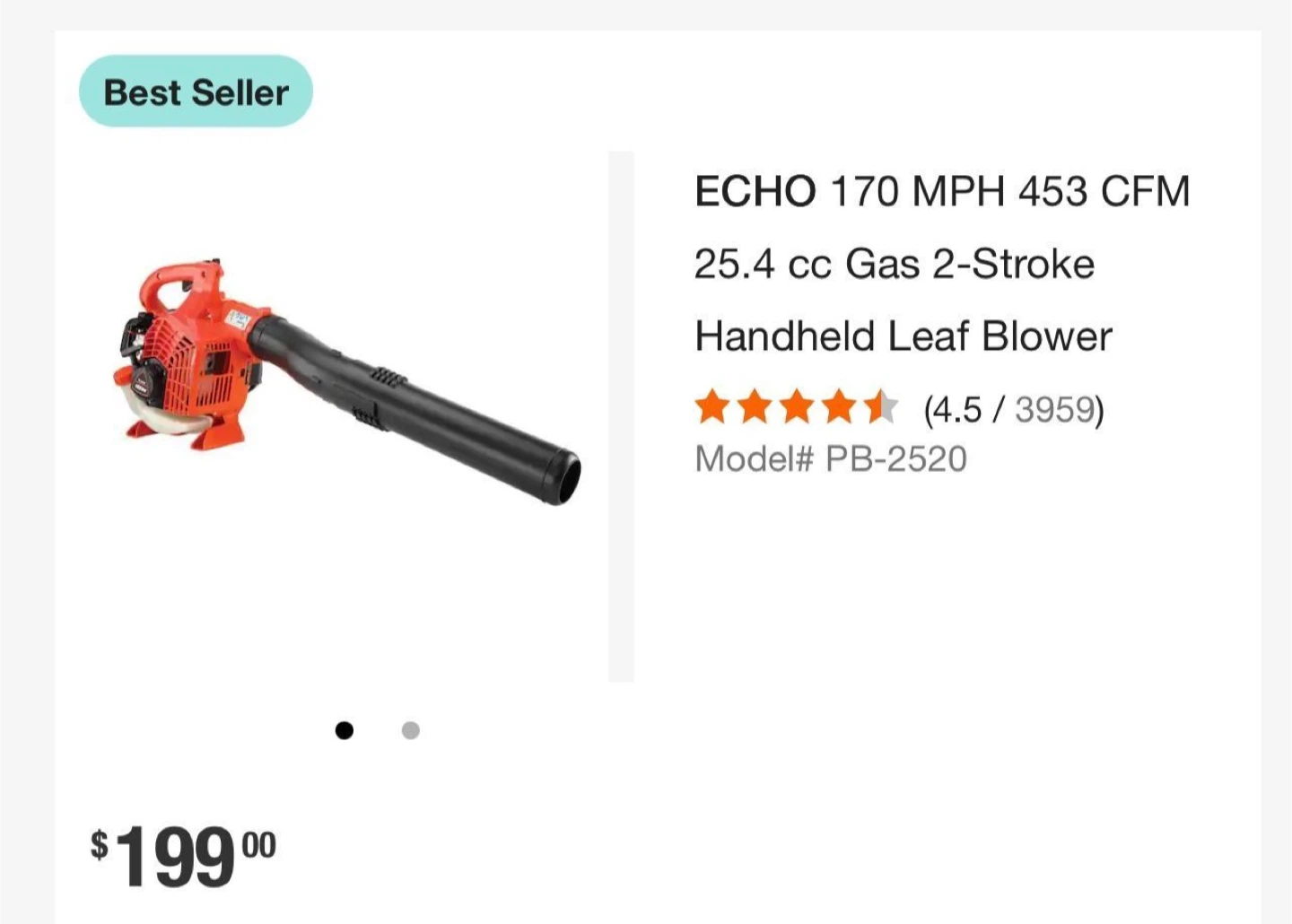 ECHO PB-2520 Gas Blower - photo 2