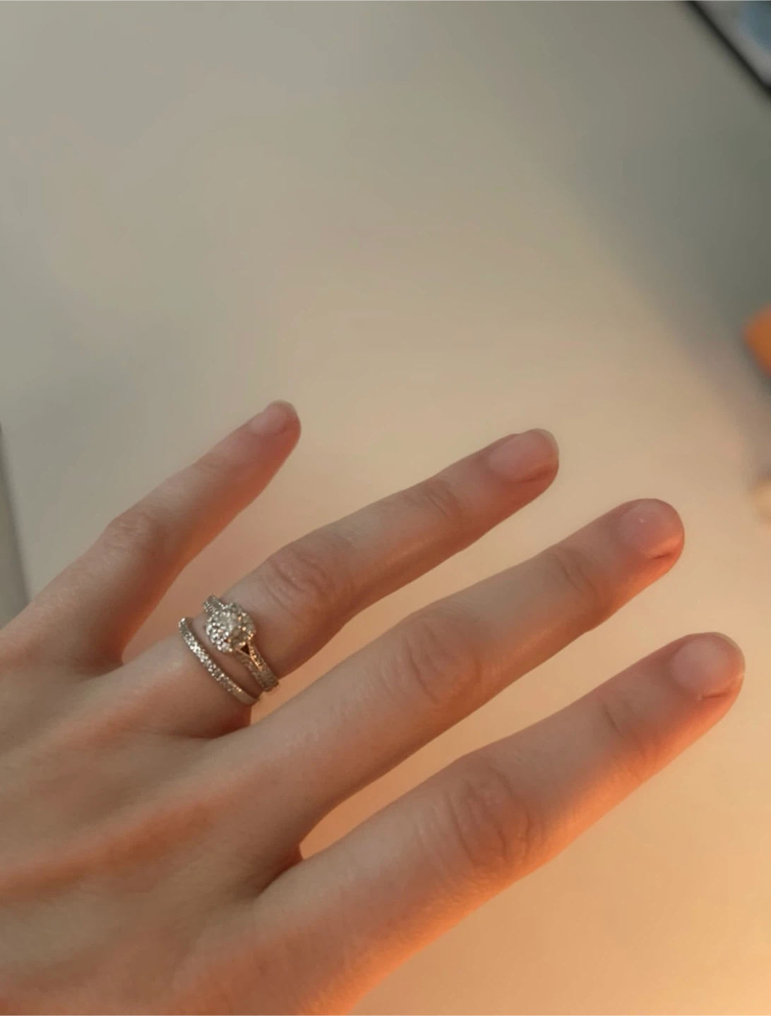 Arctic Brilliance Diamond Ring Set