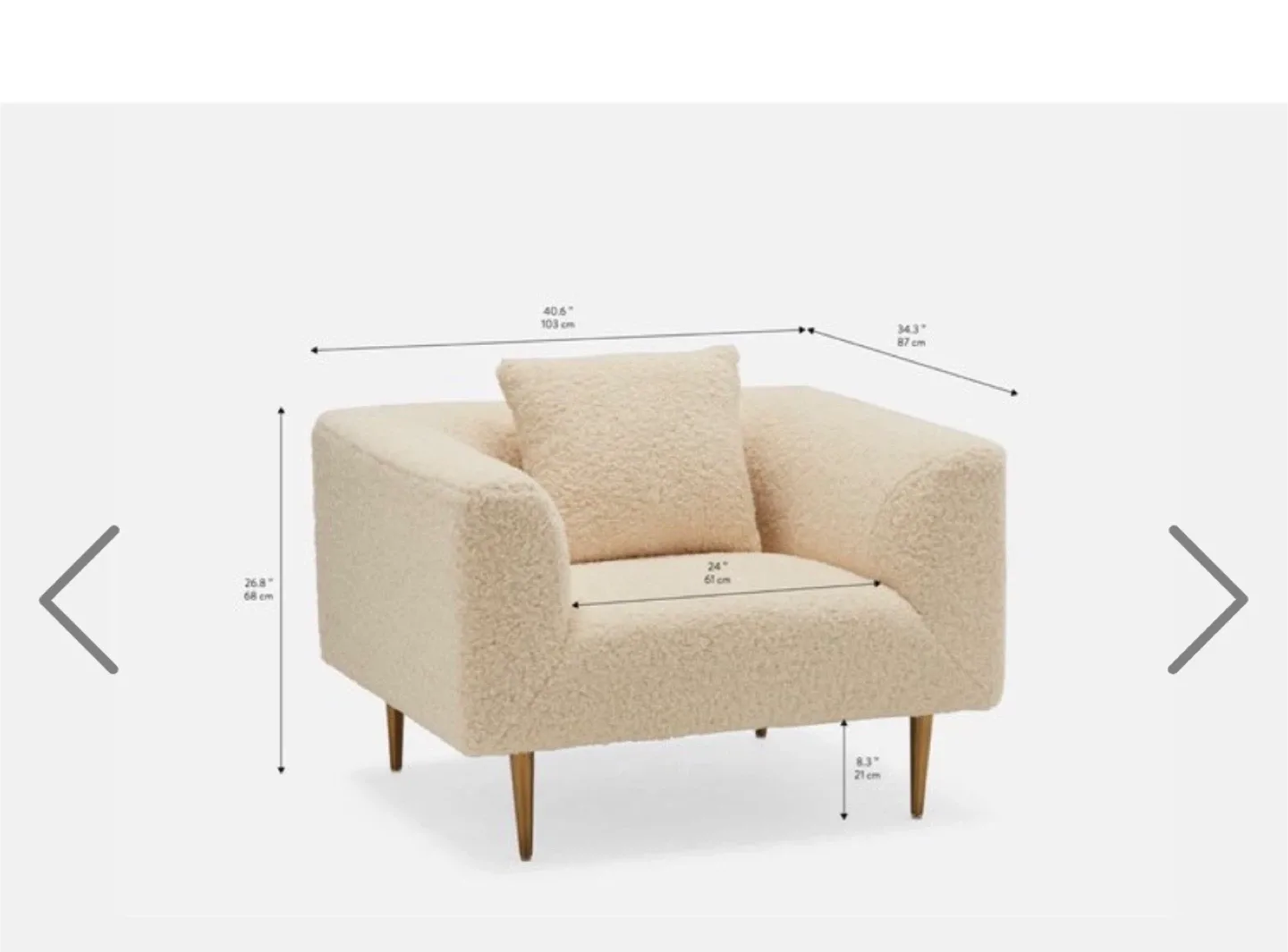 Boucle Cream Sofa and Armchair Set image indicator(3)