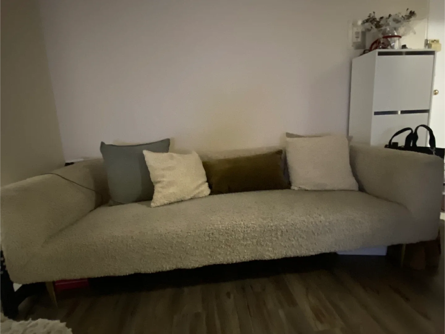 Boucle Cream Sofa and Armchair Set image indicator(4)