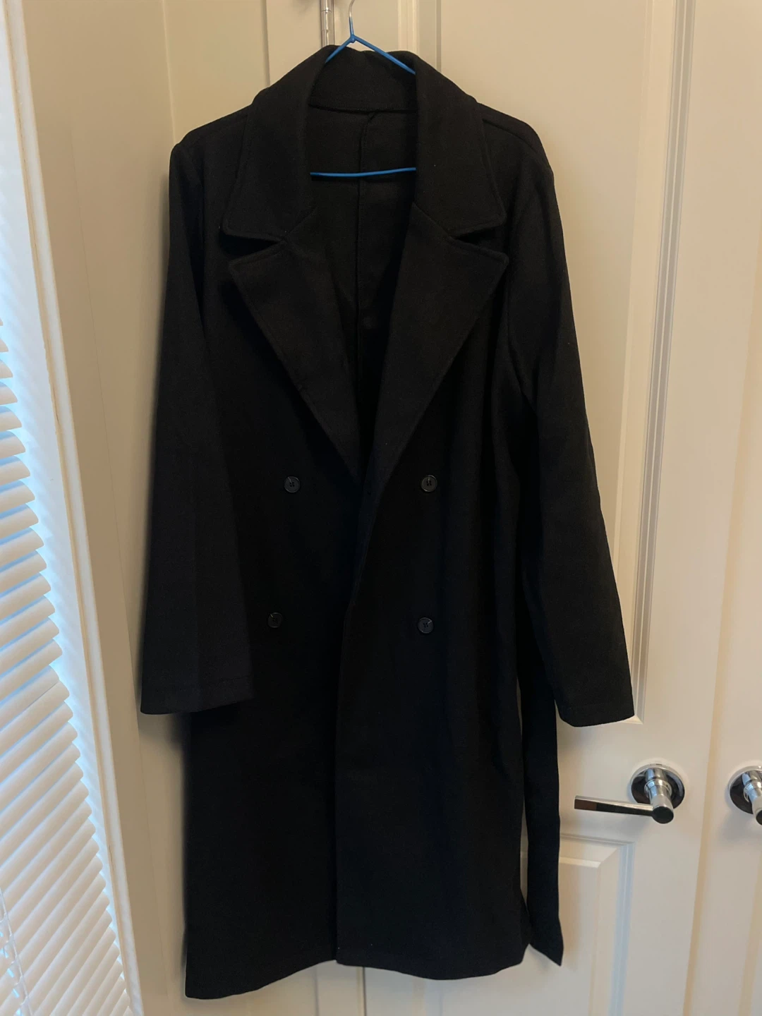 Black Double-Breasted Trench Coat