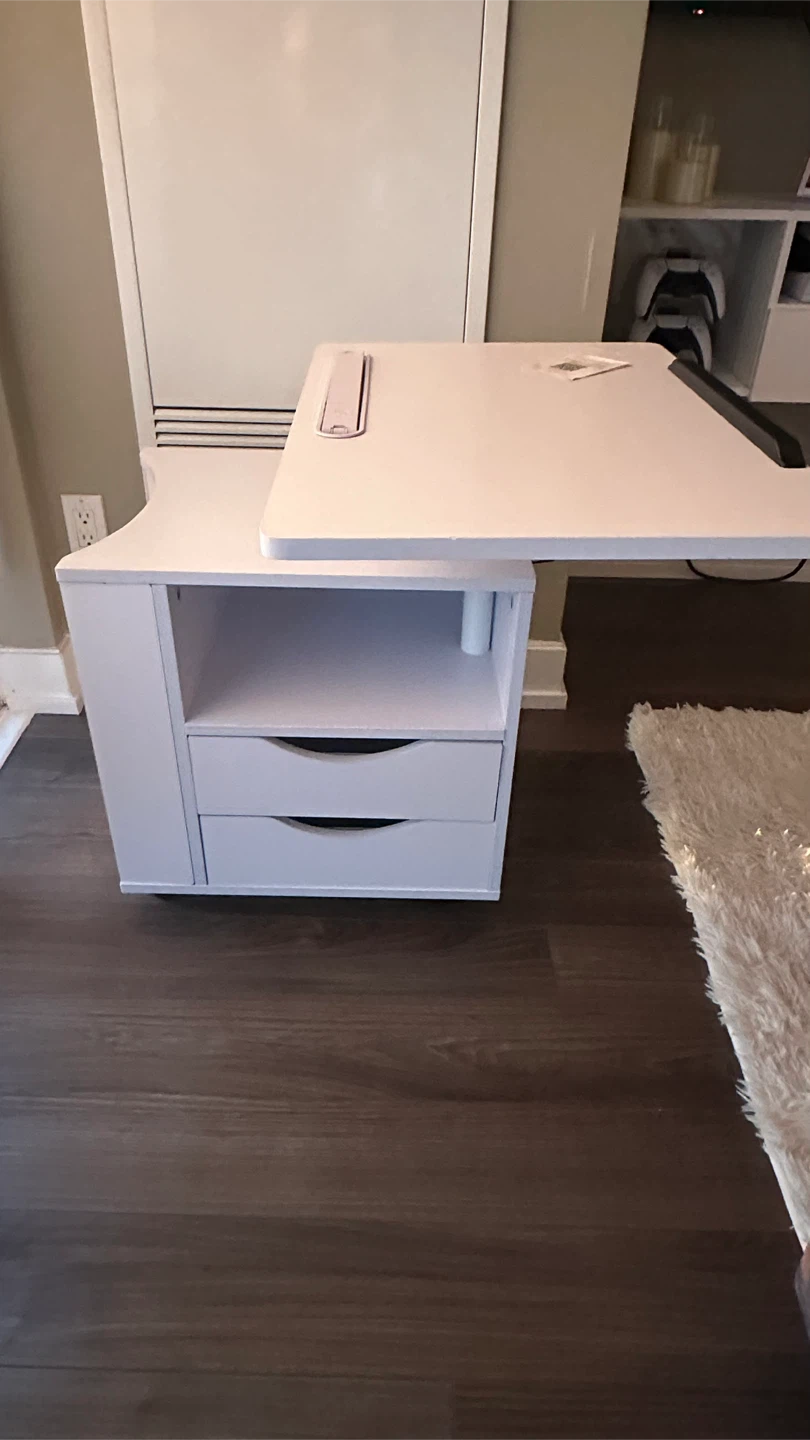 Rolling Bedside Table with Adjustable Laptop Desk - photo 3