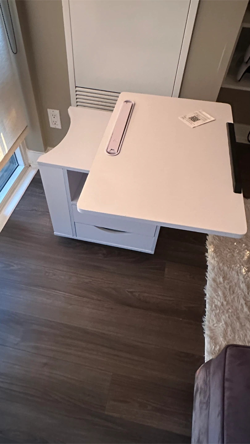 Rolling Bedside Table with Adjustable Laptop Desk - photo 4