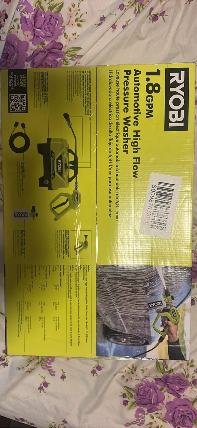 Ryobi 1.8 GPM Automotive High Flow Pressure Washer image indicator(2)