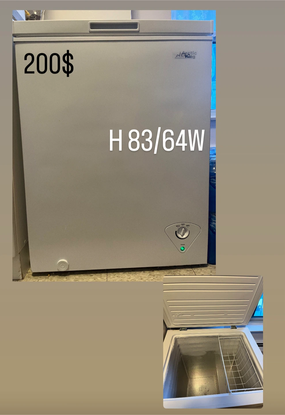 Arctic King Chest Freezer - 83/64W