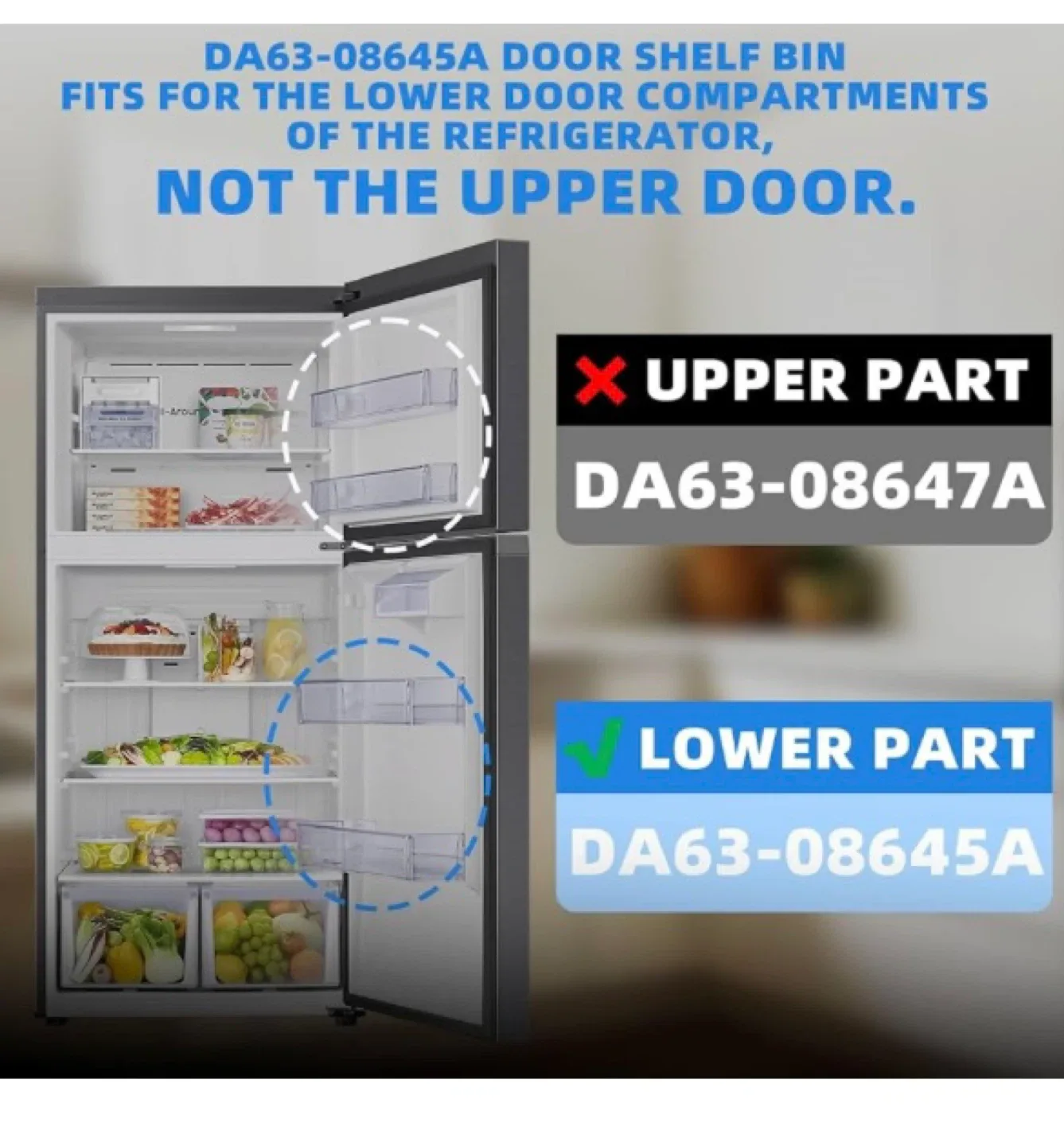 Samsung DA63-08645A Fridge Door Shelf Bin image indicator(2)