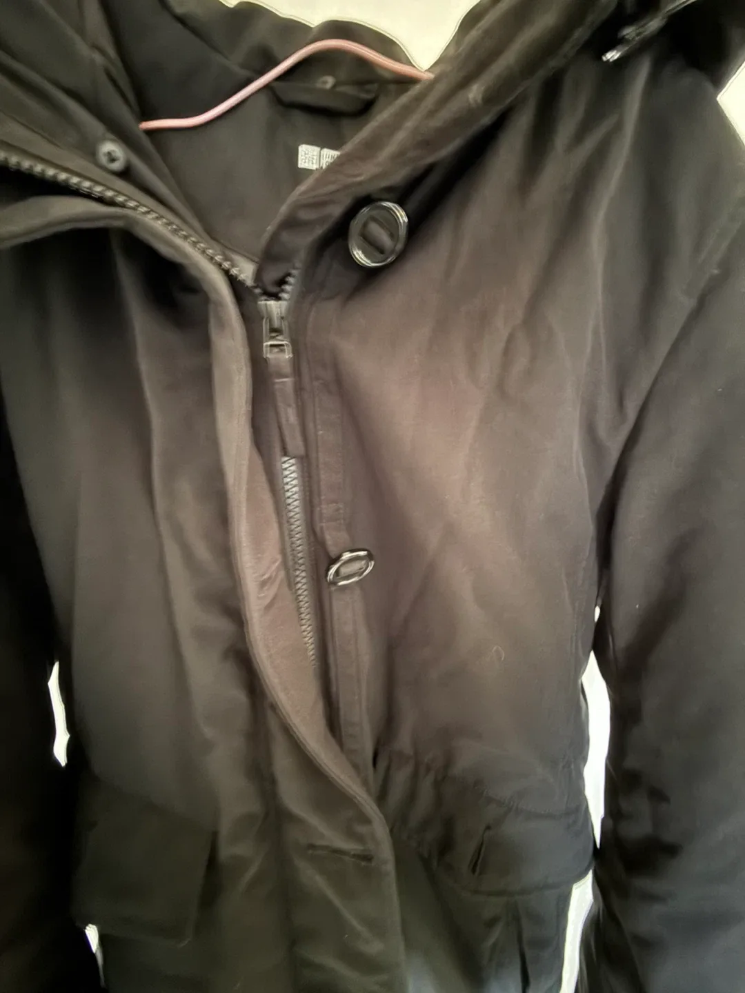 Uniqlo Black Down Jacket - Size S image indicator(3)