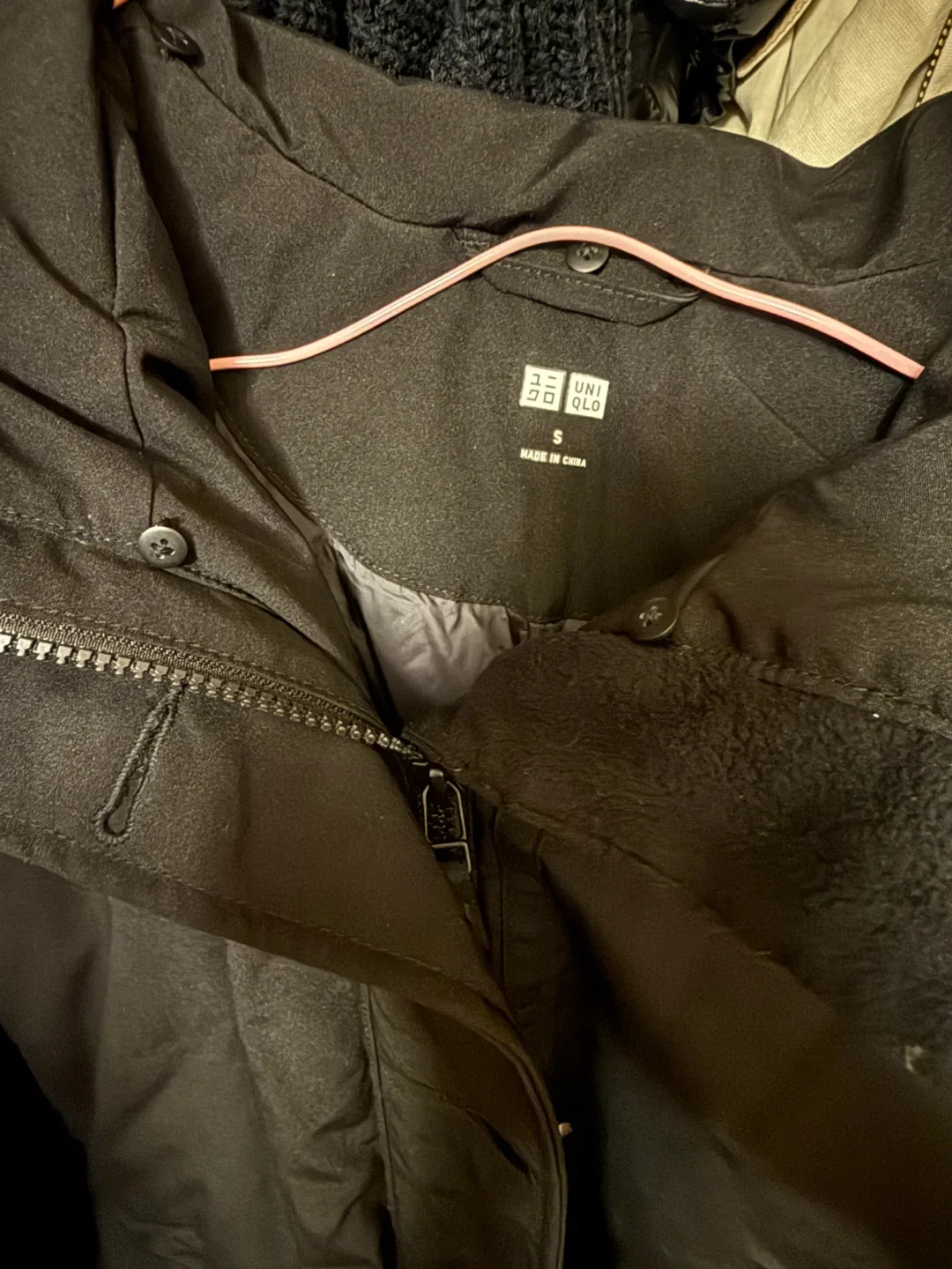 Uniqlo Black Down Jacket - Size S image indicator(2)