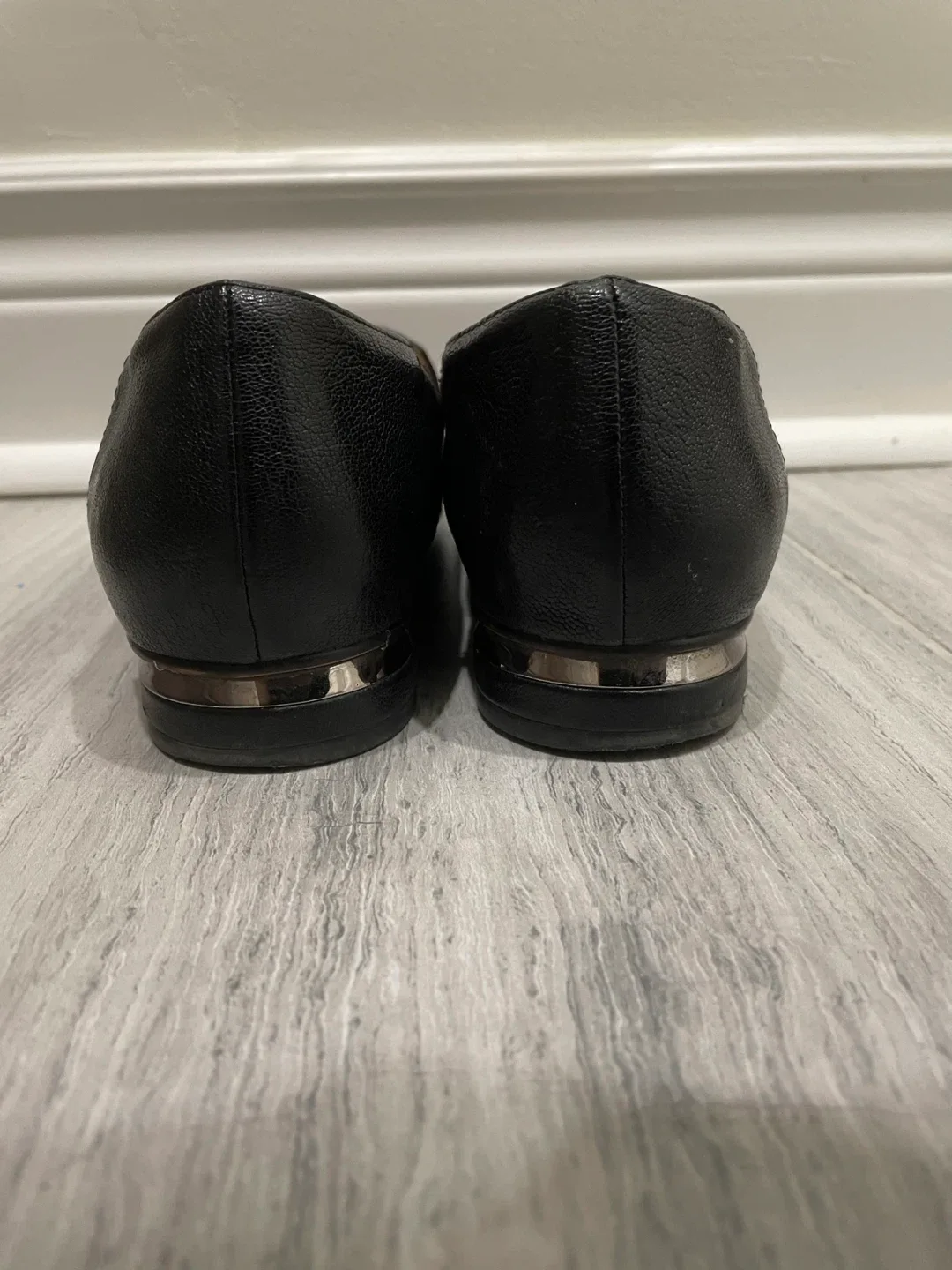 Franco Sarto Black Leather Loafers image indicator(4)