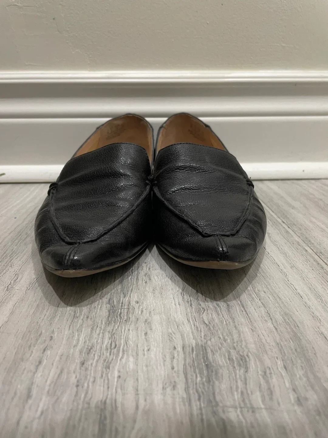 Franco Sarto Black Leather Loafers image indicator(3)