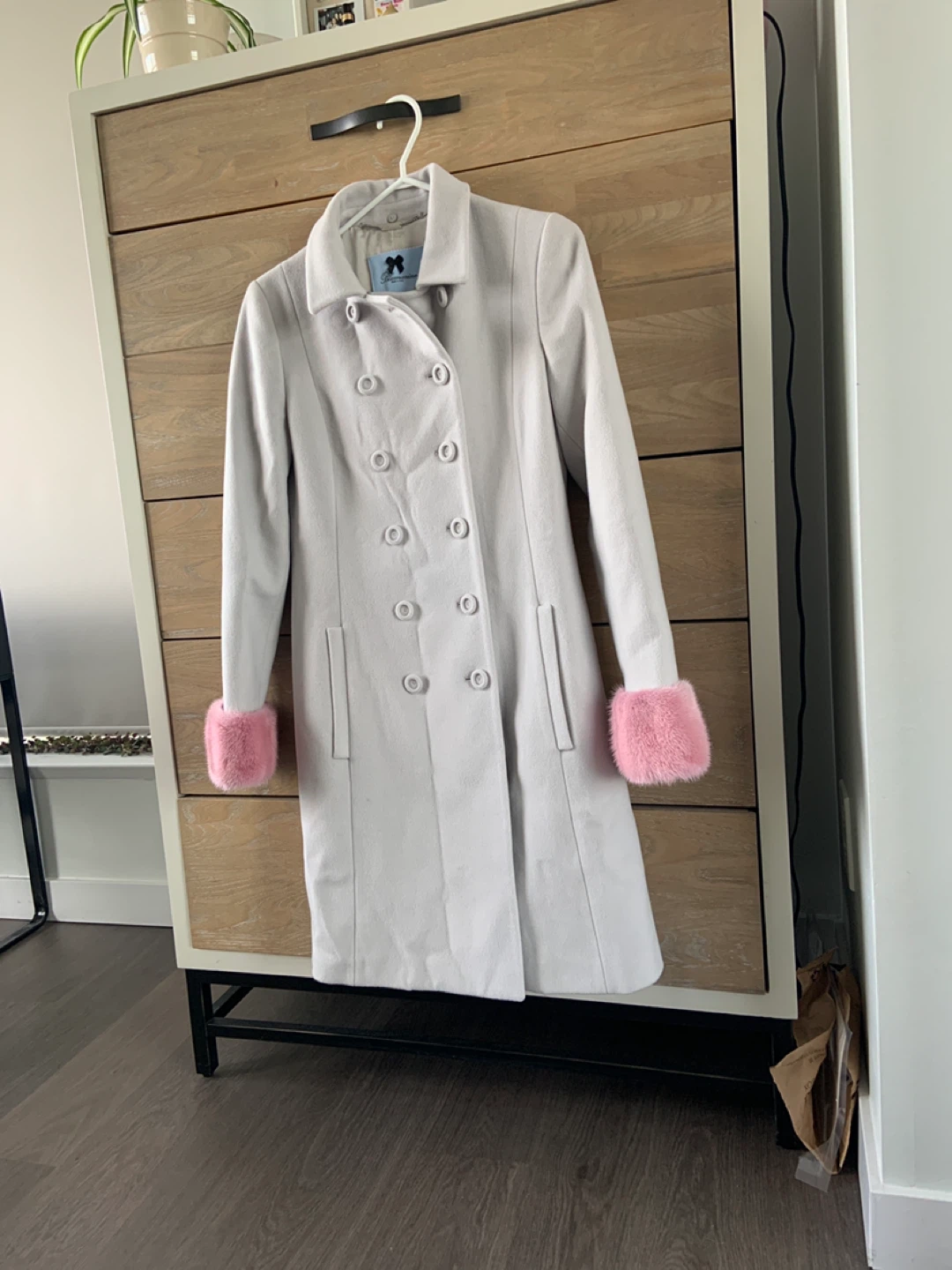 Blumarine Light Grey Wool Coat - photo 3