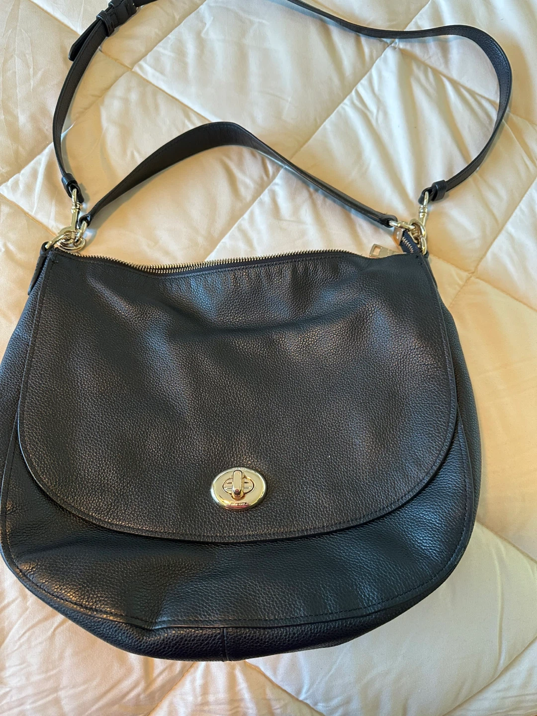 Coach Black Leather Crossbody Bag