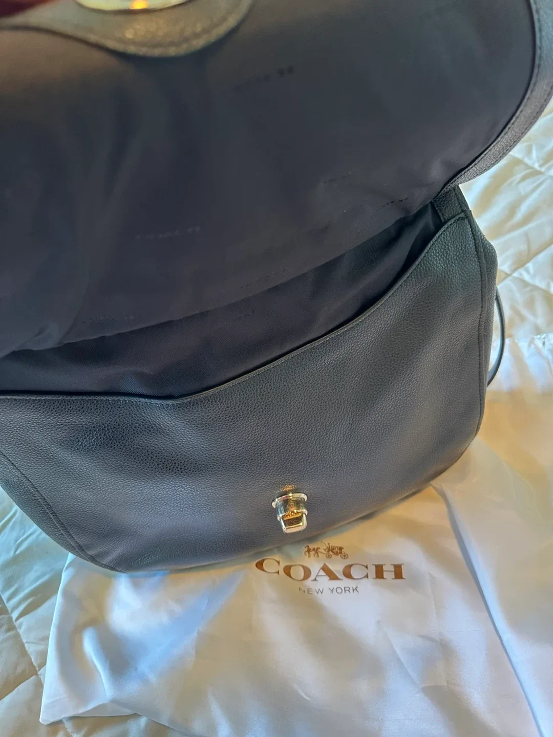 Coach Black Leather Crossbody Bag image indicator(8)